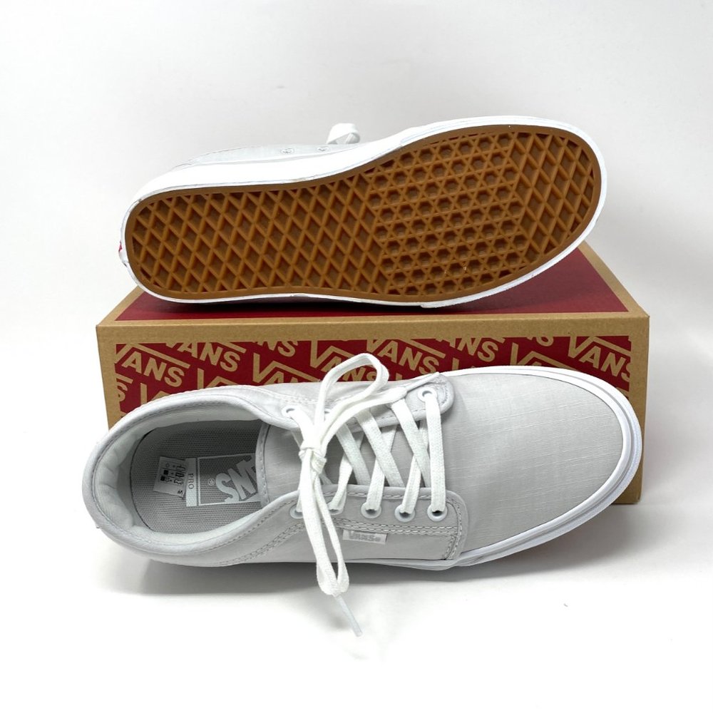 💖MEGA SALE💖 Vans Chukka Low Top Chambray Gray Canvas Sneaker Women VN000NKA2LD - Picture 4 of 11